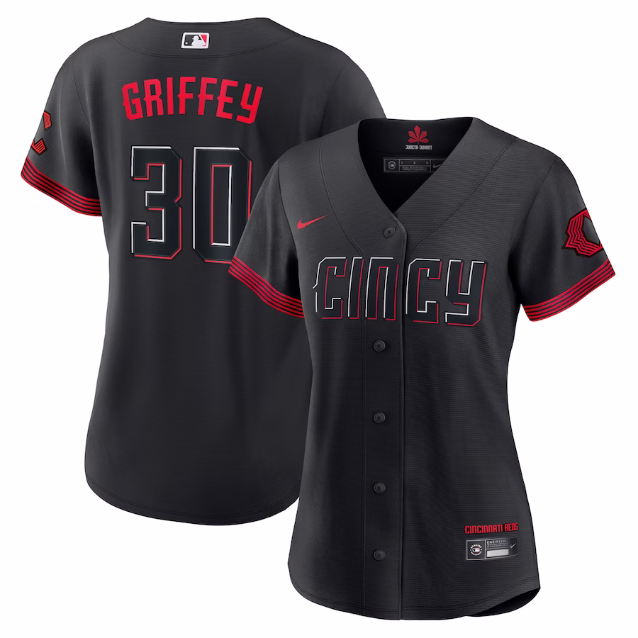 Women's Cincinnati Reds Ken Griffey Jr. Nike Black City Connect Replica Player Jersey - Jersey