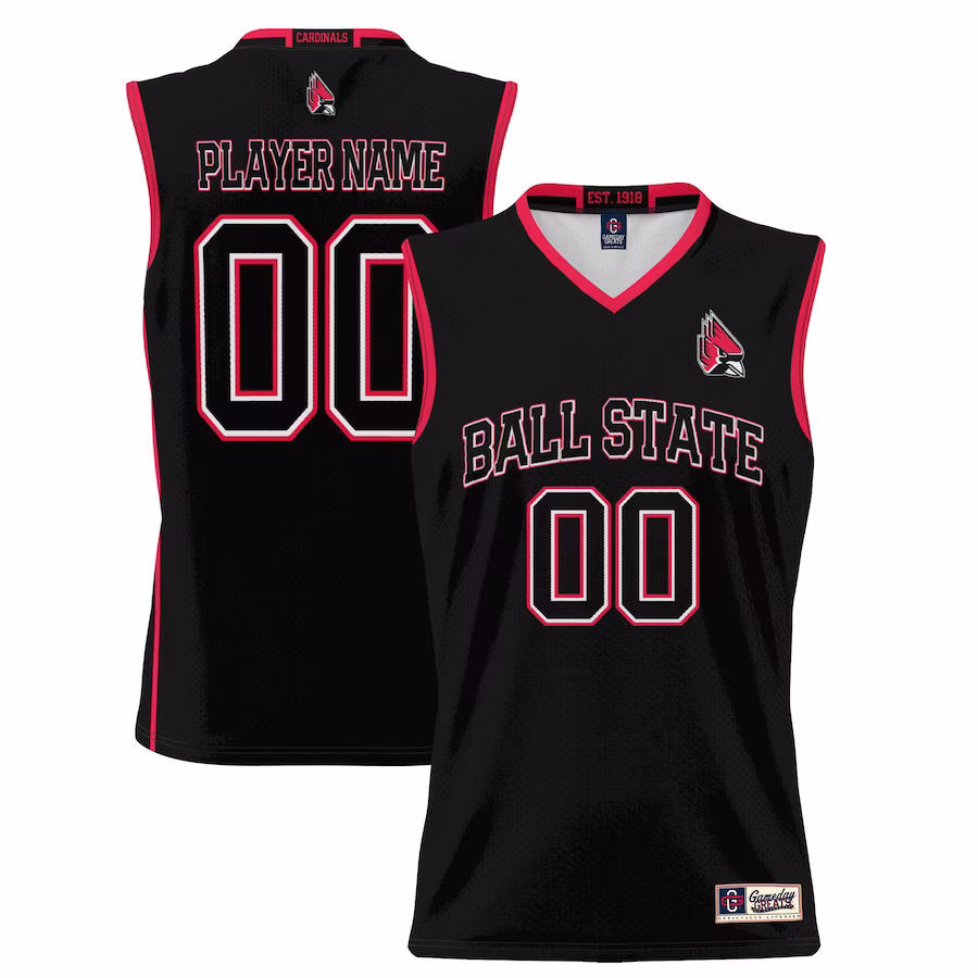 Ball State Cardinals GameDay Greats Youth NIL Pick-A-Player Lightweight Basketball Jersey - Black - Jersey