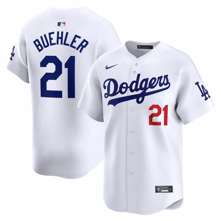 Men's Los Angeles Dodgers Walker Buehler Nike White Home Limited Player Jersey - Jersey