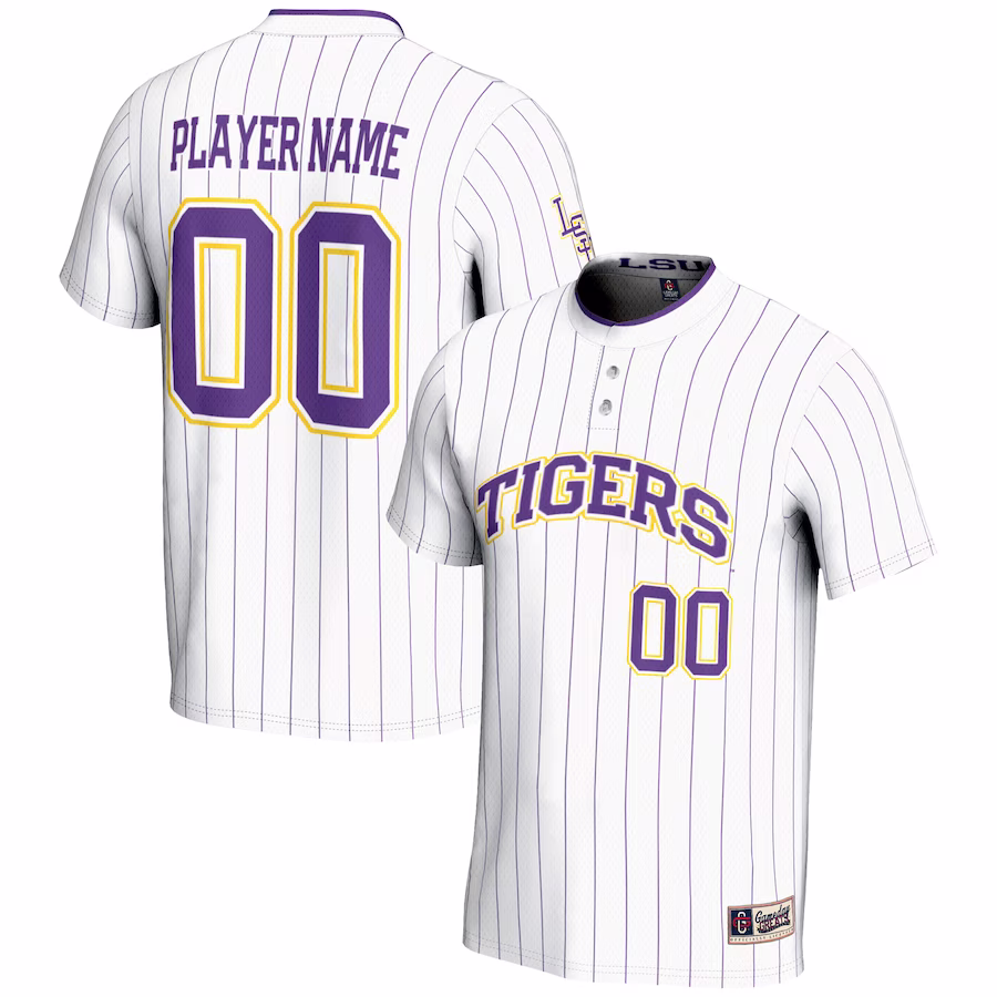 LSU Tigers GameDay Greats NIL Pick-A-Player Lightweight Softball Jersey - White - Jersey