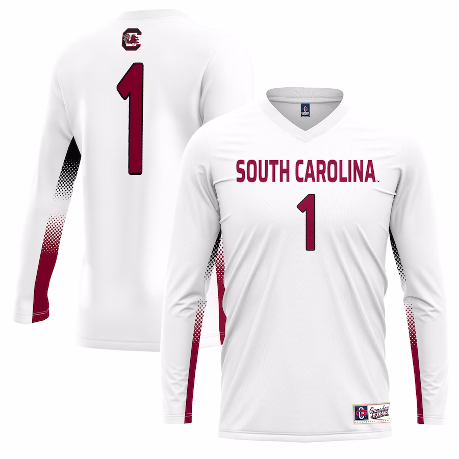 #1 South Carolina Gamecocks GameDay Greats Unisex Lightweight Volleyball Jersey - White - Jersey