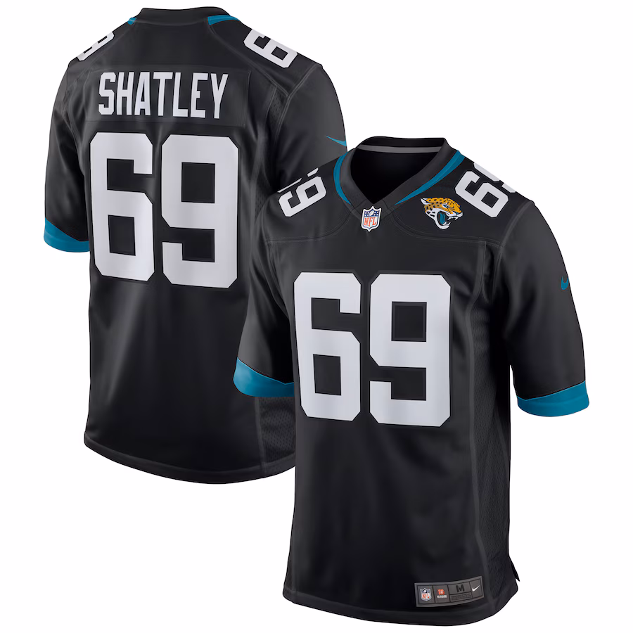 Men's Jacksonville Jaguars Tyler Shatley Nike Black Game Jersey - Jersey
