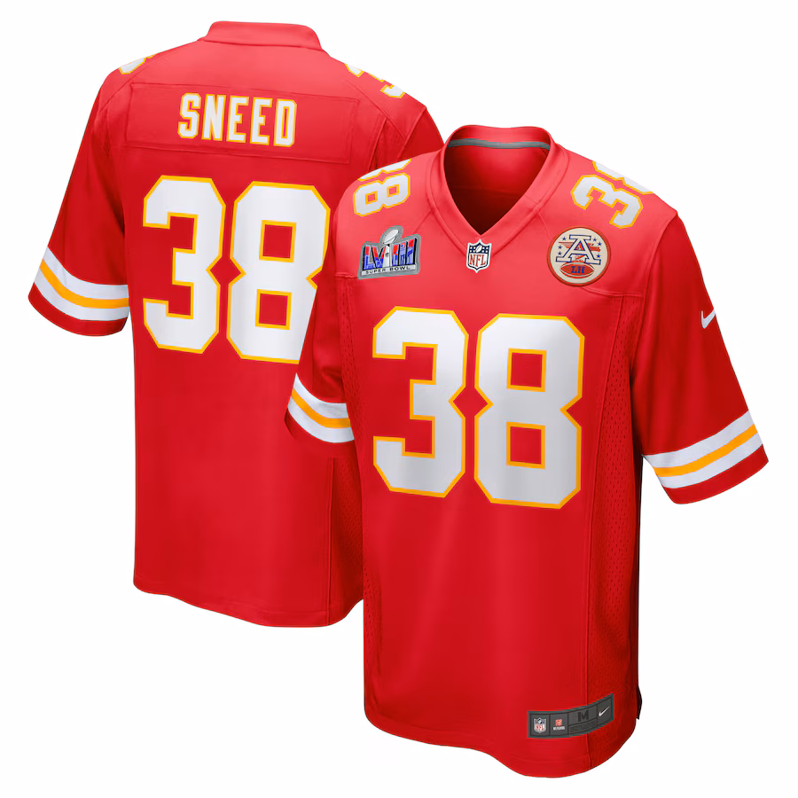 Men's Kansas City Chiefs L'Jarius Sneed Nike Red Super Bowl LVIII Game Jersey - Jersey