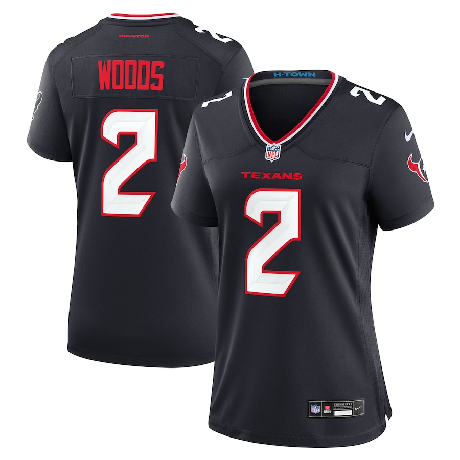 Women's Houston Texans Robert Woods Nike Navy Team Game Jersey - Jersey