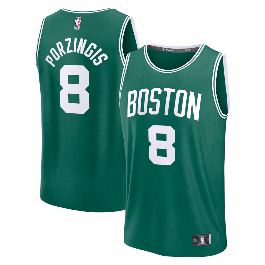Men's Boston Celtics Kristaps Porzingis Fanatics Kelly Green Fast Break Replica Player Jersey - Icon Edition - Jersey