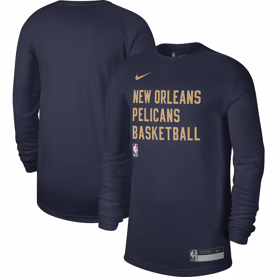 Unisex New Orleans Pelicans Nike Navy 2023/24 Legend On-Court Practice Long Sleeve T-Shirt - Jersey