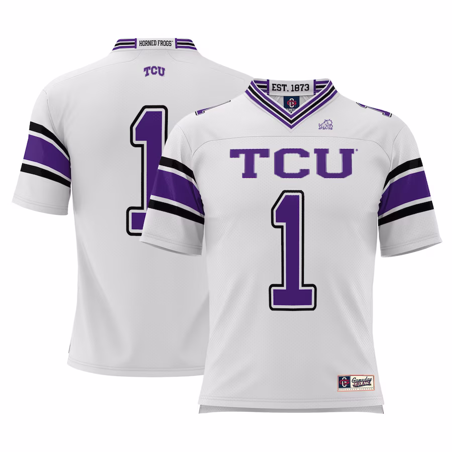 #1 TCU Horned Frogs GameDay Greats Endzone Football Jersey - White - Jersey