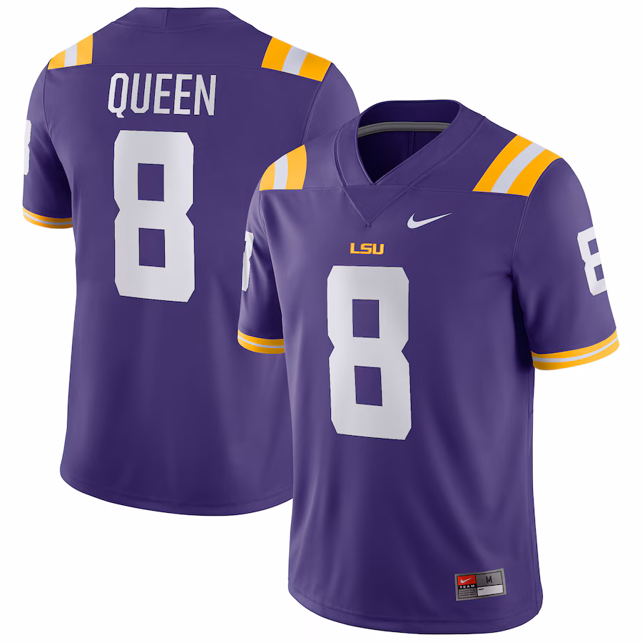 Patrick Queen LSU Tigers Nike Player Game Jersey - Purple - Jersey