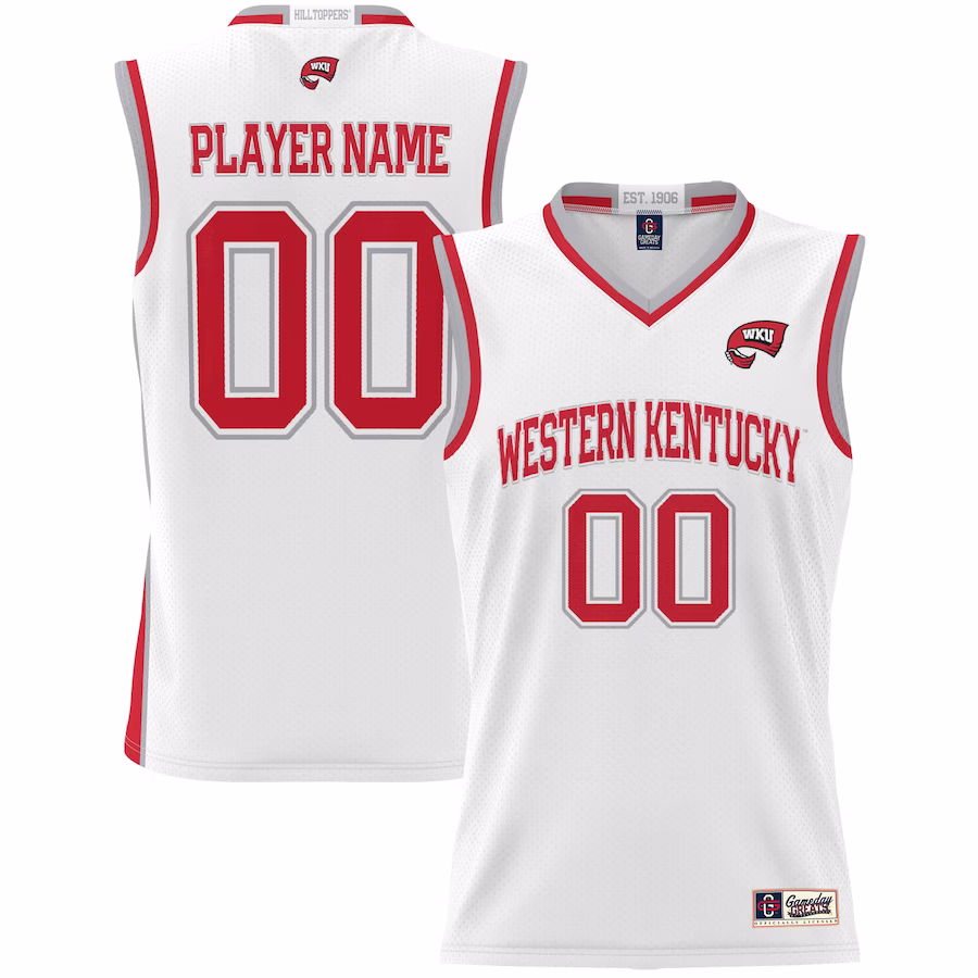 Western Kentucky Hilltoppers GameDay Greats Youth NIL Pick-A-Player Lightweight Basketball Jersey - White - Jersey