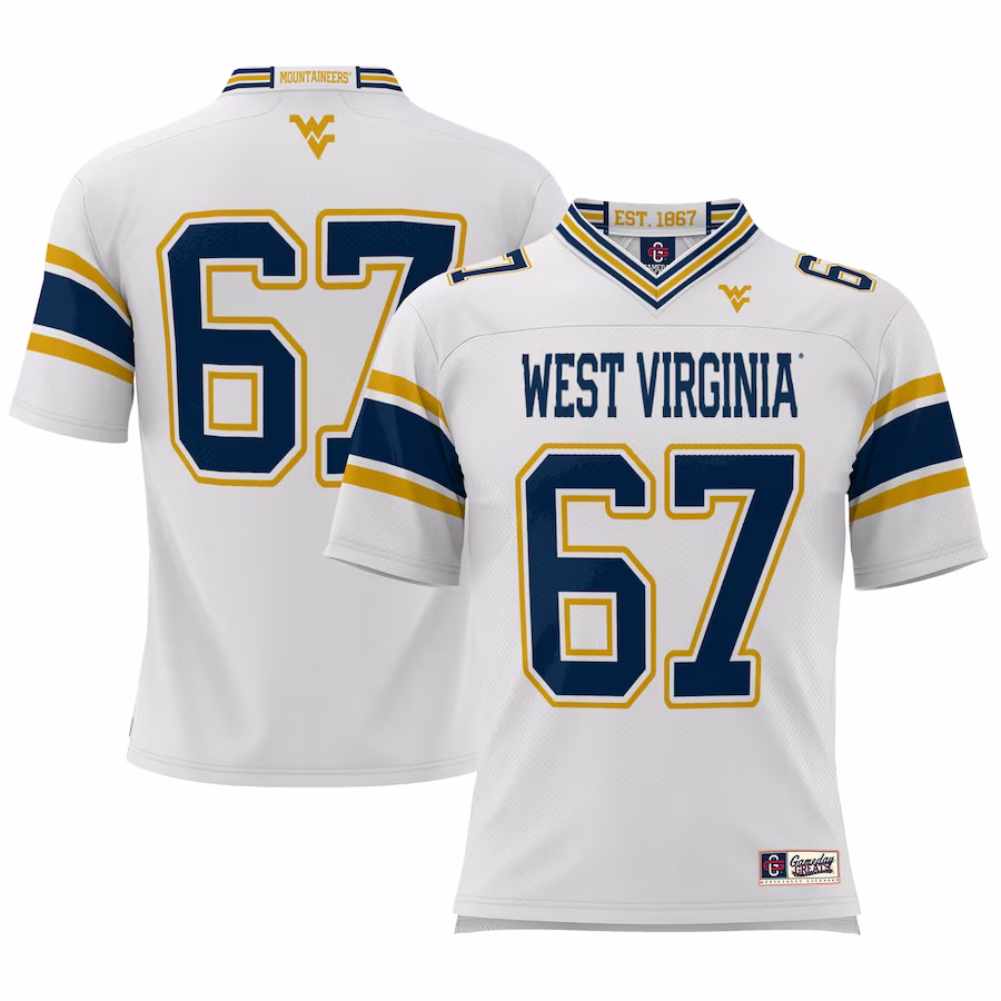 #1 West Virginia Mountaineers GameDay Greats Football Jersey - Cardinal - Jersey