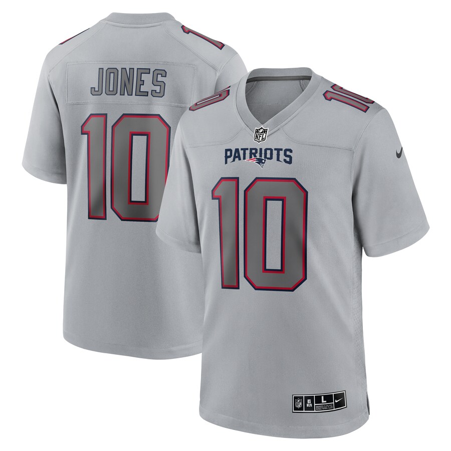 Men's New England Patriots Mac Jones Nike Gray Atmosphere Fashion Game Jersey - Jersey