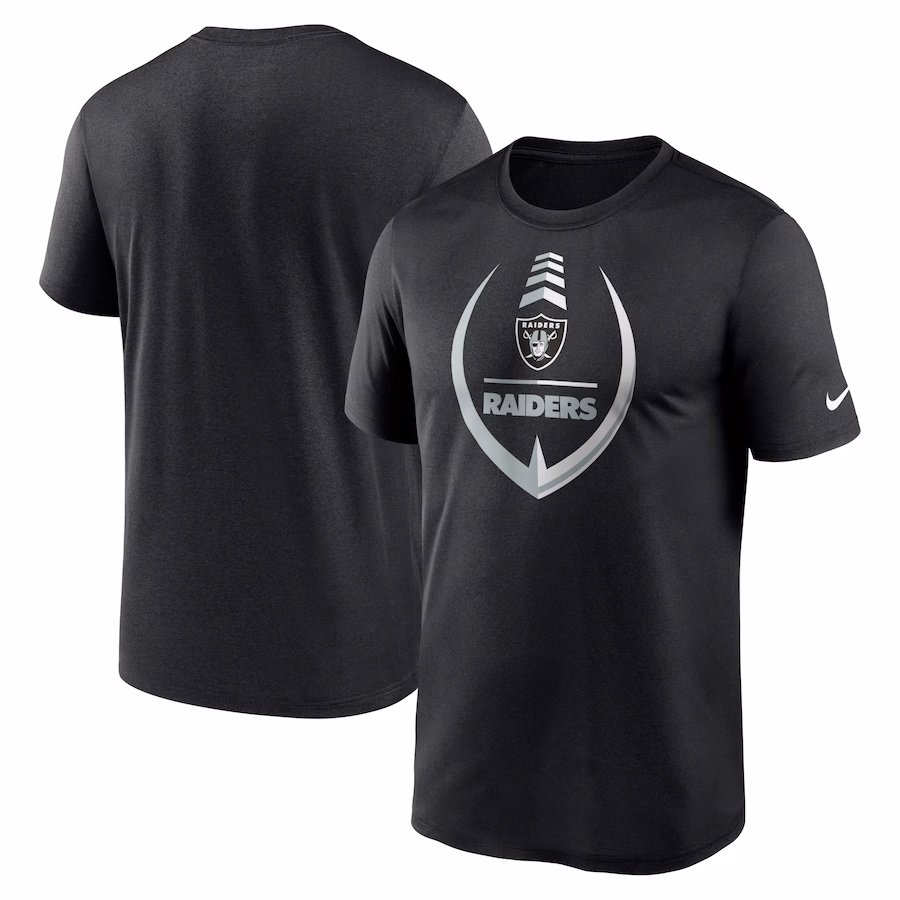Men's Las Vegas Raiders Nike Black Icon Legend Performance T-Shirt - Jersey