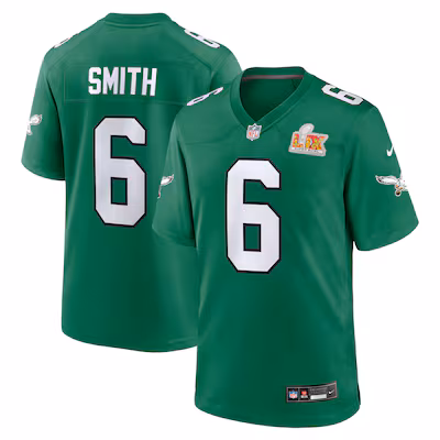 Men's Philadelphia Eagles DeVonta Smith Nike Kelly Green Super Bowl LIX 2nd Alternate Game Jersey - Jersey