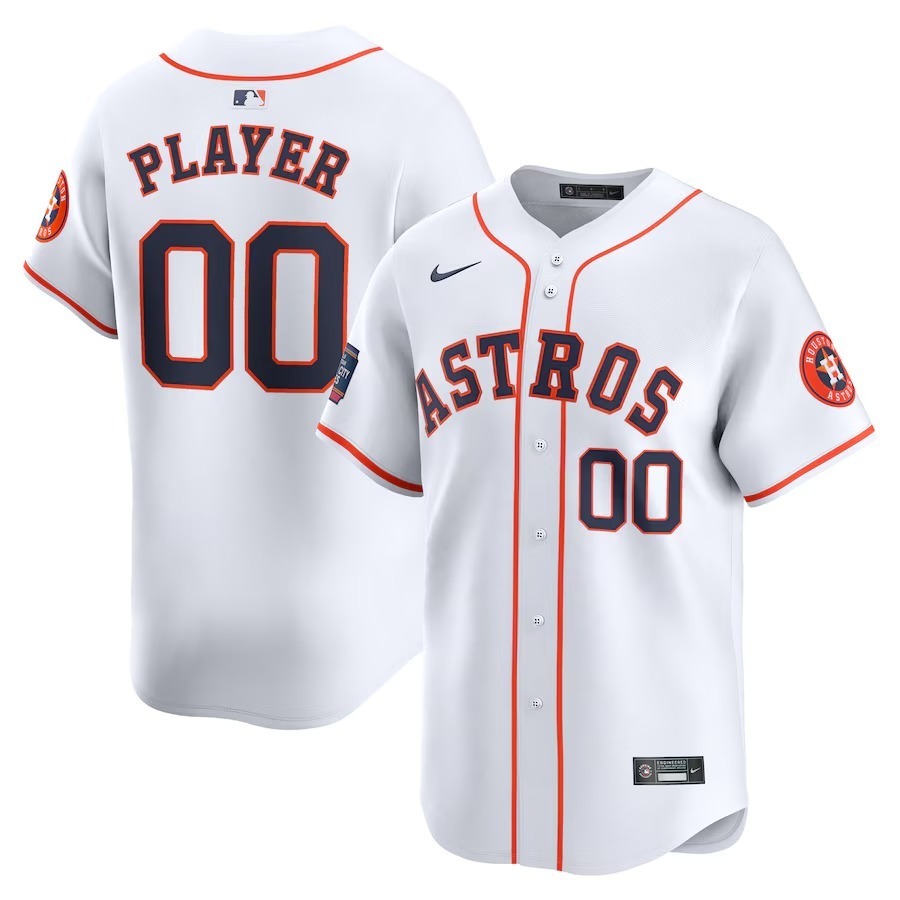Men's Houston Astros  Nike White 2024 MLB World Tour Mexico City Series Home Limited Pick-A-Player Jersey - Jersey