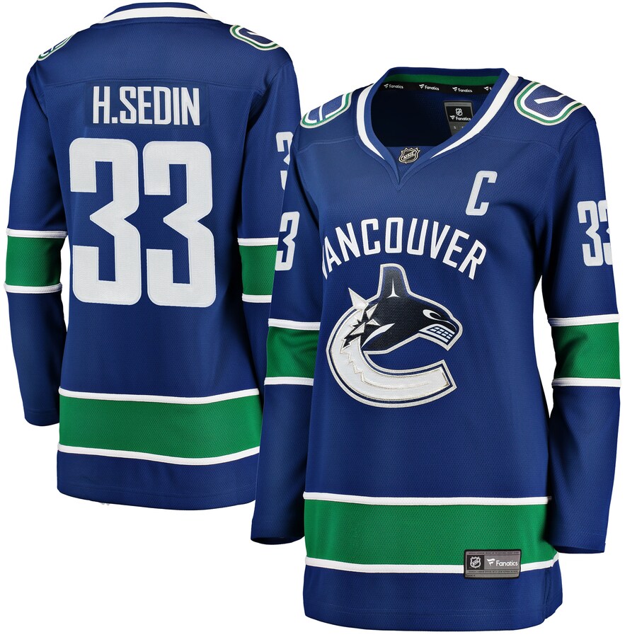 Women's Vancouver Canucks Henrik Sedin Fanatics Branded Blue Home Breakaway Player Jersey - Jersey