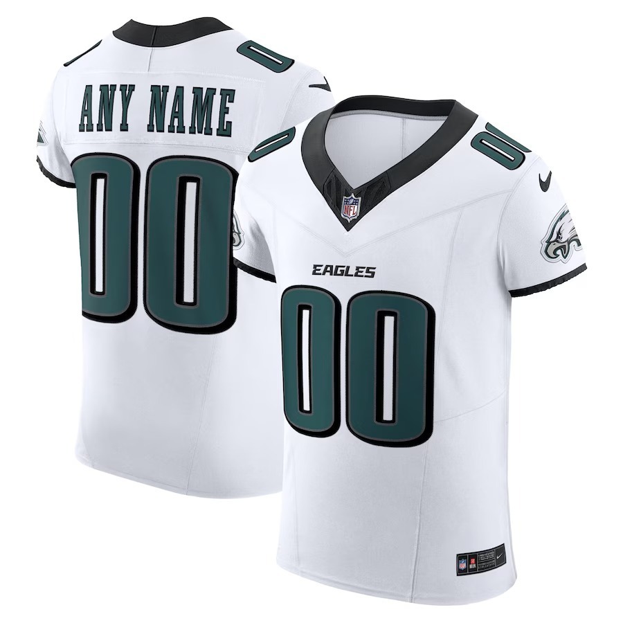 Men's Philadelphia Eagles Nike White Vapor F.U.S.E. Elite Custom Jersey - Jersey