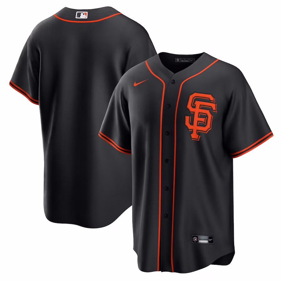 Men's San Francisco Giants Nike Black Alternate Replica Team Jersey - Jersey