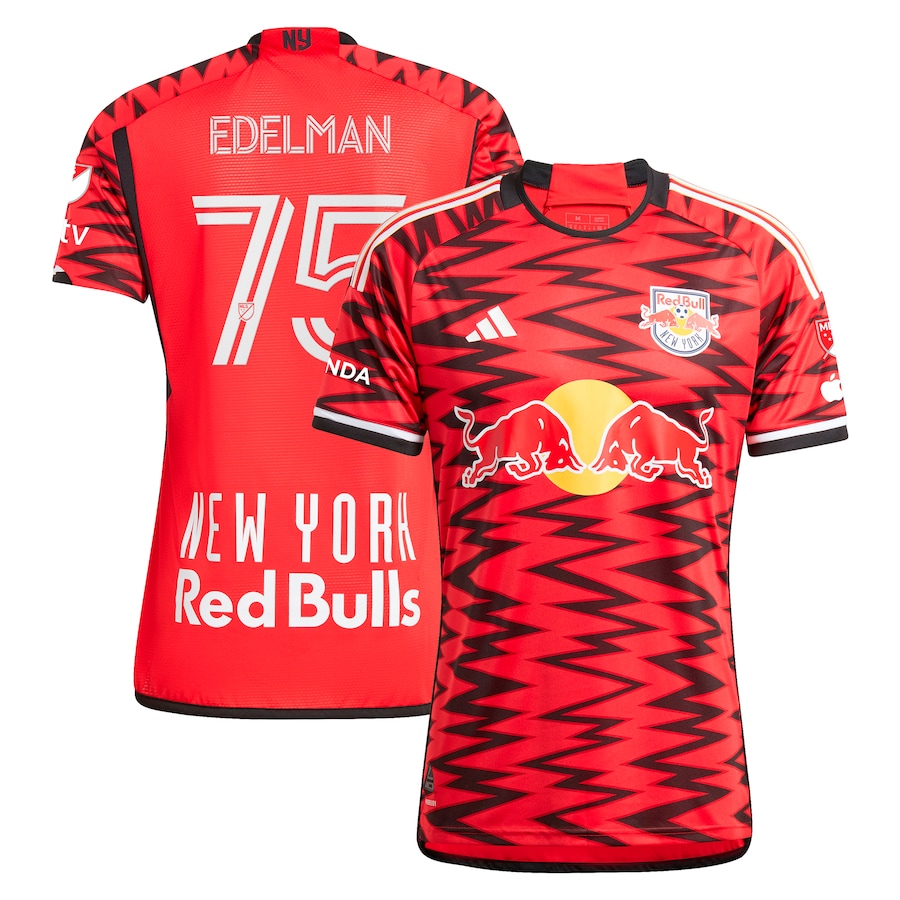 Men's New York Red Bulls Daniel Edelman adidas Red 2024 Legacy Authentic Player Jersey - Jersey