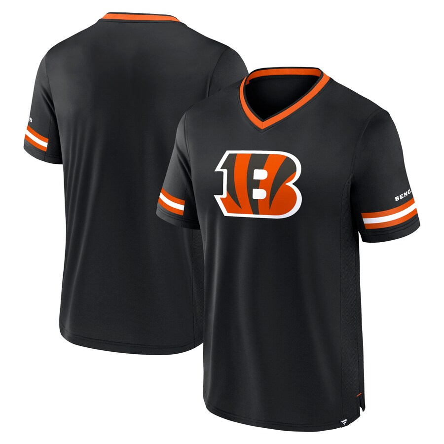 Men's Cincinnati Bengals Fanatics Black Stripe Stacking T-Shirt - Jersey