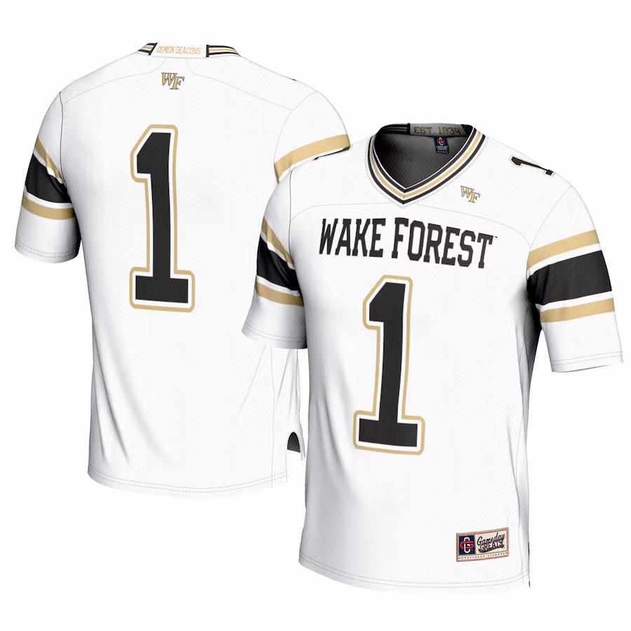 Youth GameDay Greats #1 White Wake Forest Demon Deacons Football Jersey - Jersey