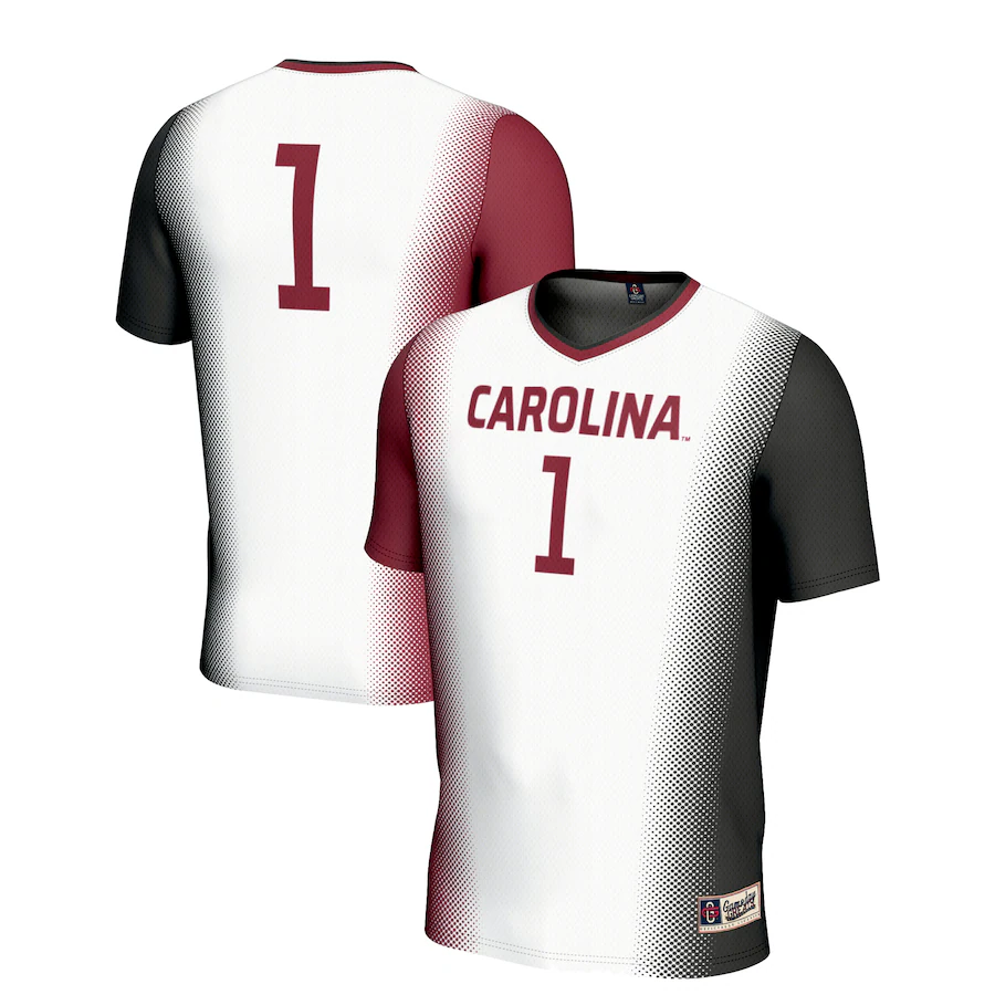 Youth GameDay Greats White #1 South Carolina Gamecocks  Lightweight Women's Soccer Jersey - Jersey