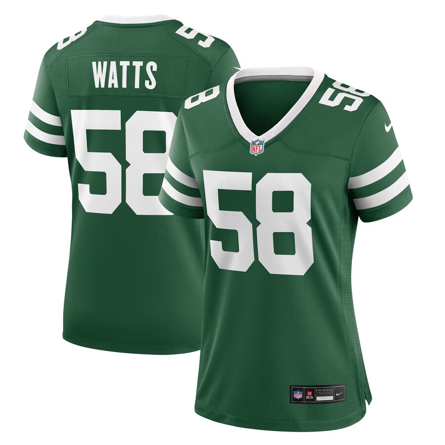 Women's New York Jets Eric Watts Nike Legacy Green Game Jersey - Jersey
