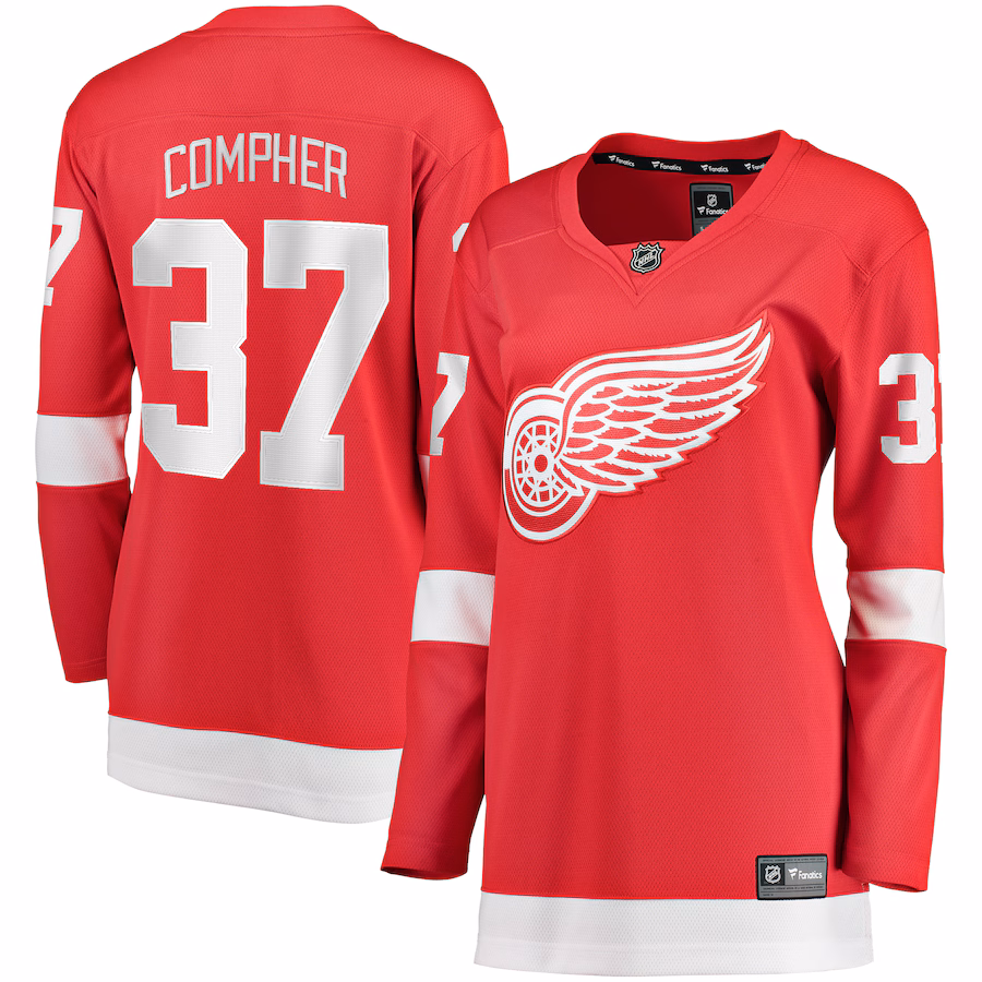Women's Detroit Red Wings J.T. Compher Fanatics Red Home Breakaway Player Jersey - Jersey