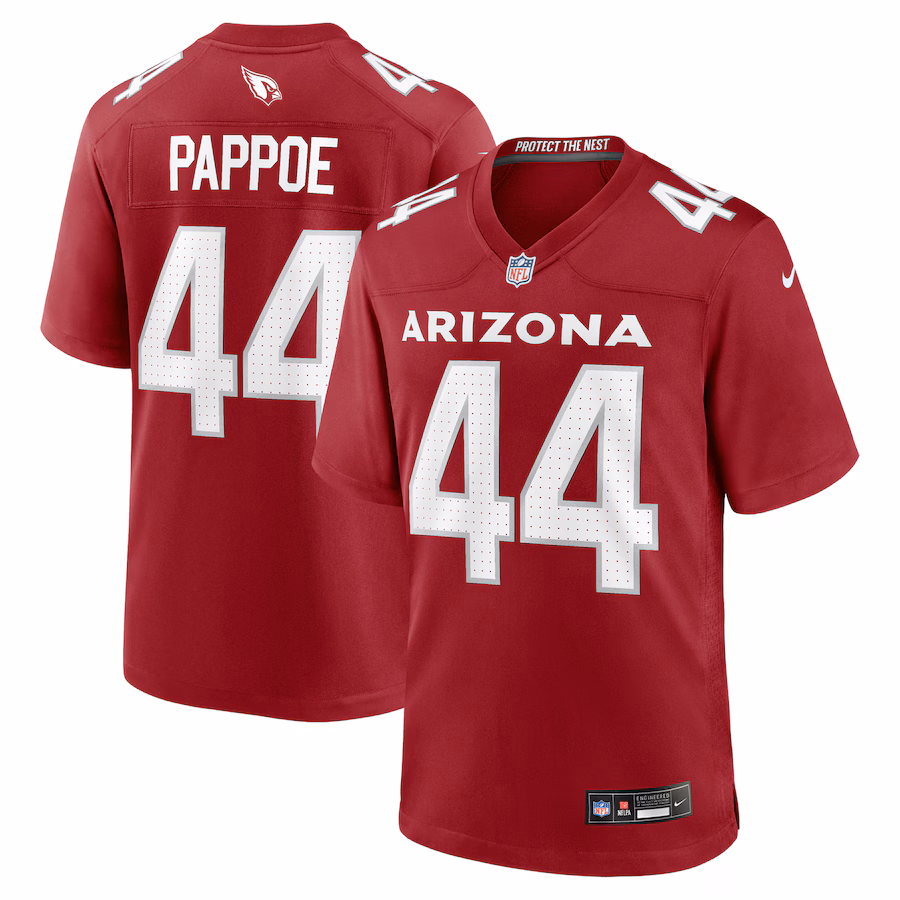 Men's Arizona Cardinals Owen Pappoe Nike Cardinal Team Game Jersey - Jersey