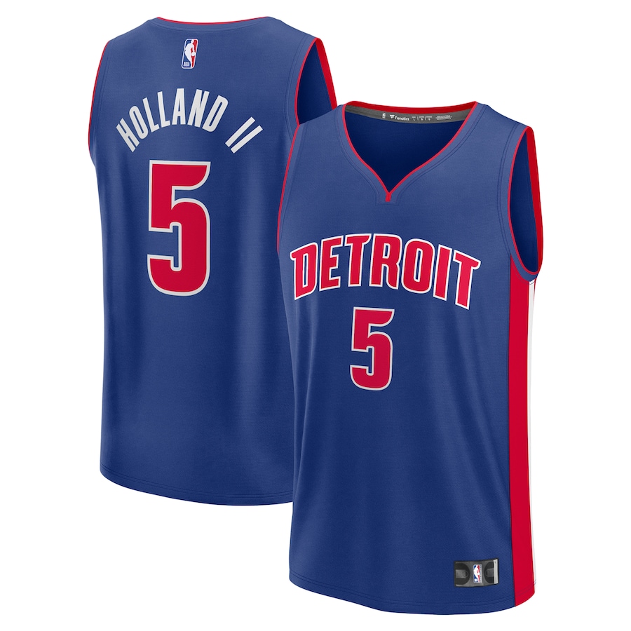 Youth Detroit Pistons Ron Holland Fanatics Blue 2024 NBA Draft Fast Break Player Jersey - Icon Edition - Jersey