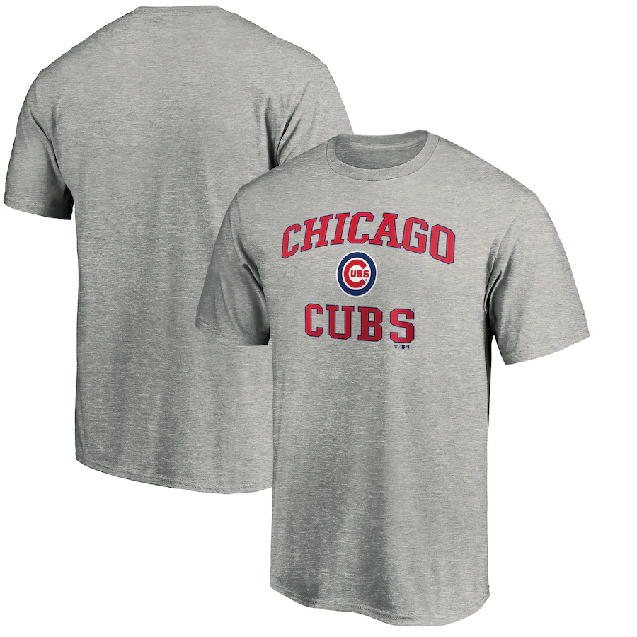 Men's Chicago Cubs Heather Gray Heart & Soul T-Shirt - Jersey