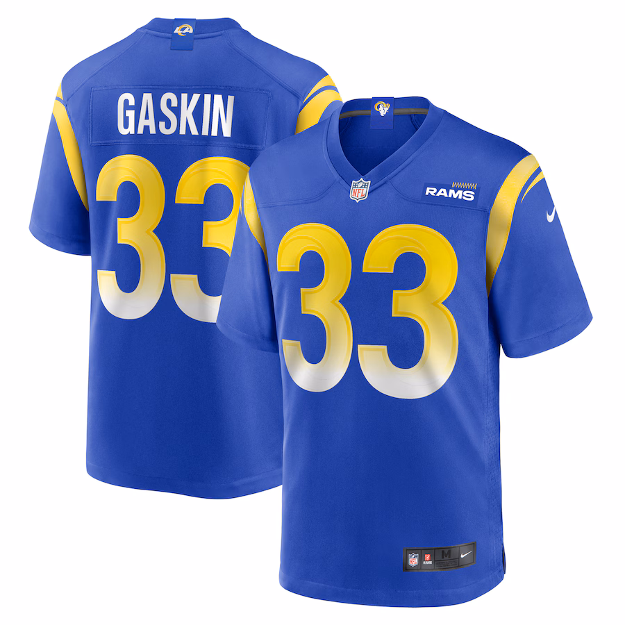 Men's Los Angeles Rams Myles Gaskin Nike  Royal  Game Jersey - Jersey