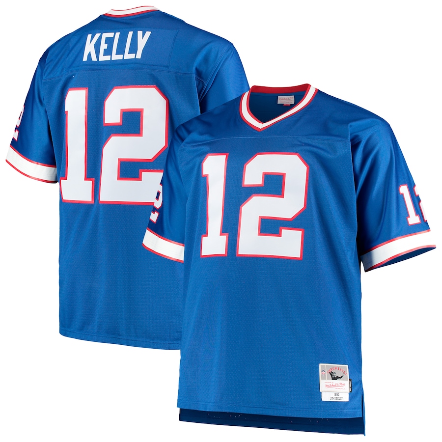 Men's Buffalo Bills Jim Kelly Mitchell & Ness Royal Big & Tall 1990 Retired Player Replica Jersey - Jersey