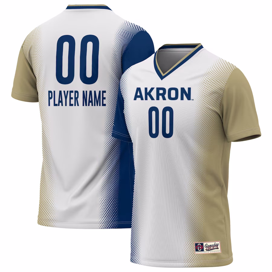 Akron Zips GameDay Greats U NIL Pick-A-Player Lightweight Soccer Jersey - White - Jersey