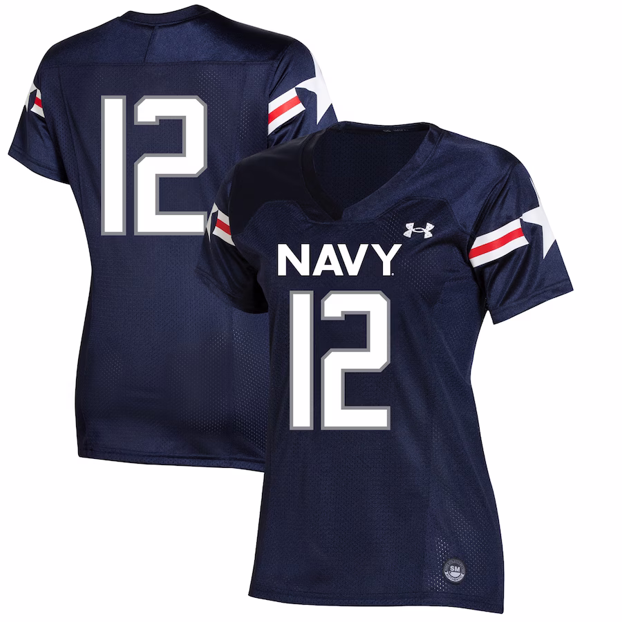 #12 Navy Midshipmen Under Armour Women's Rivalry Replica Jersey - Navy - Jersey