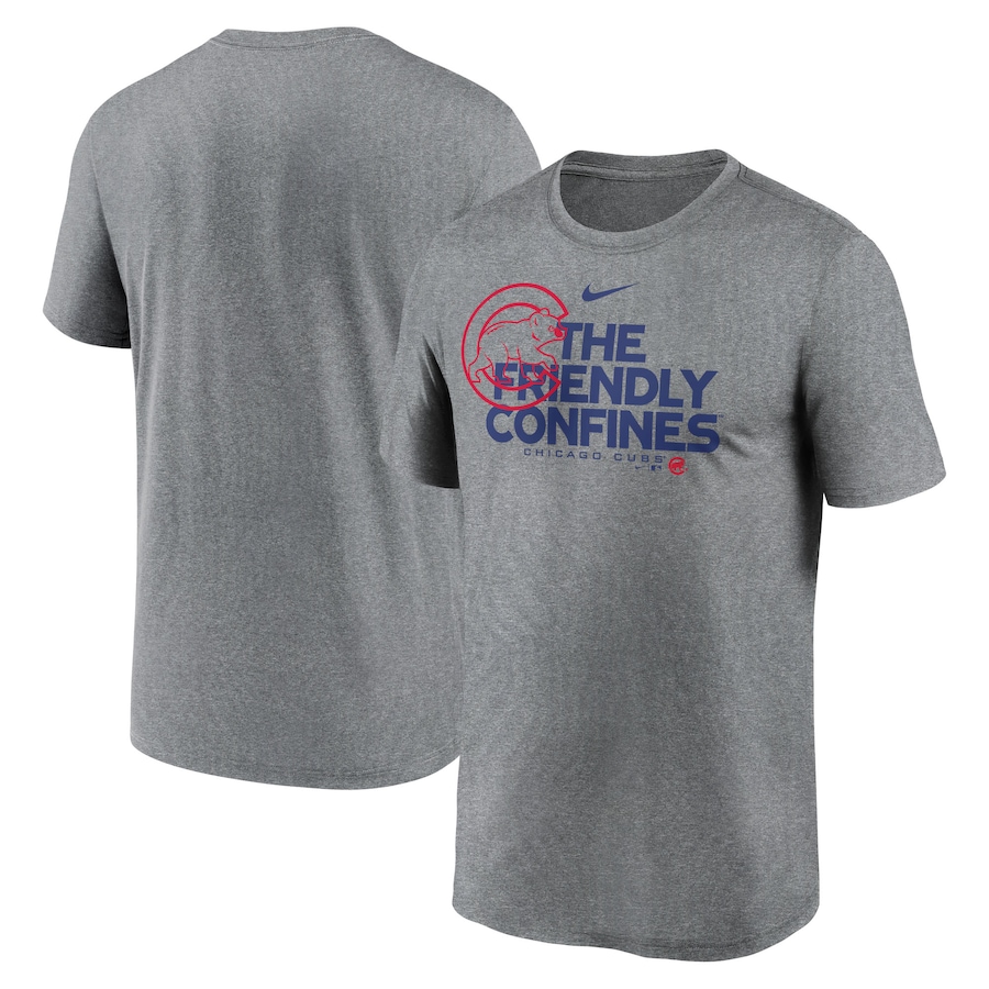 Men's Chicago Cubs Nike Heathered Charcoal Local Rep Legend Performance T-Shirt - Jersey