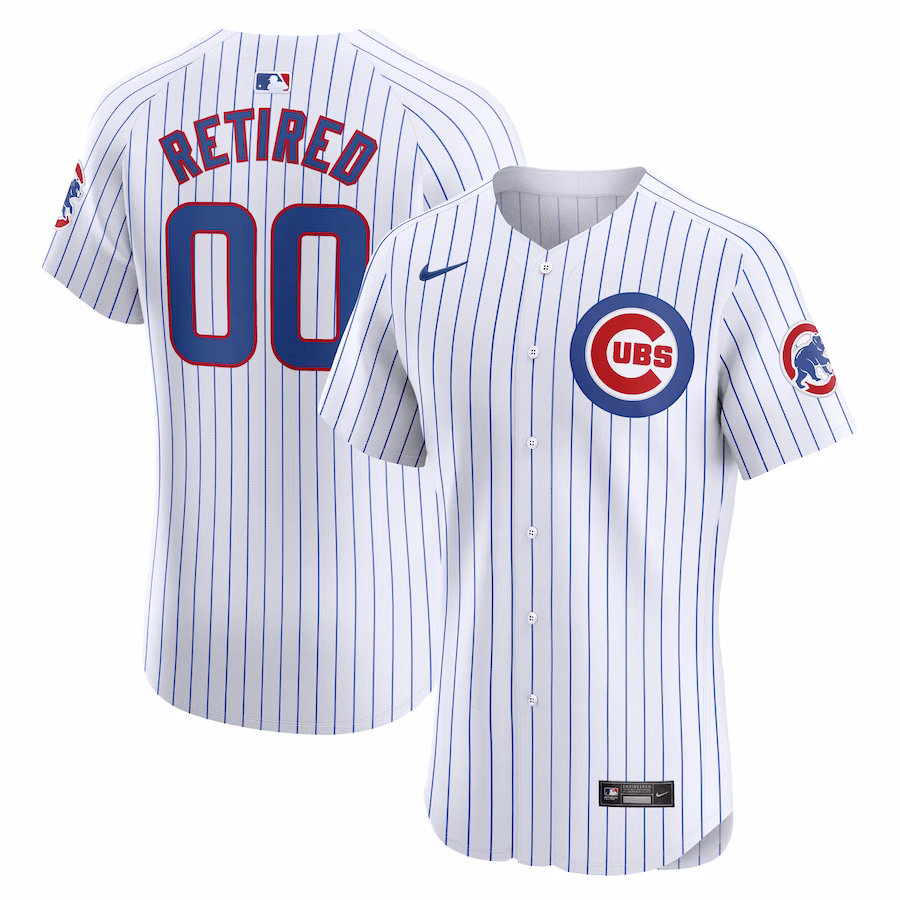 Men's Chicago Cubs Nike White Home Elite Pick-A-Player Retired Roster Jersey - Jersey