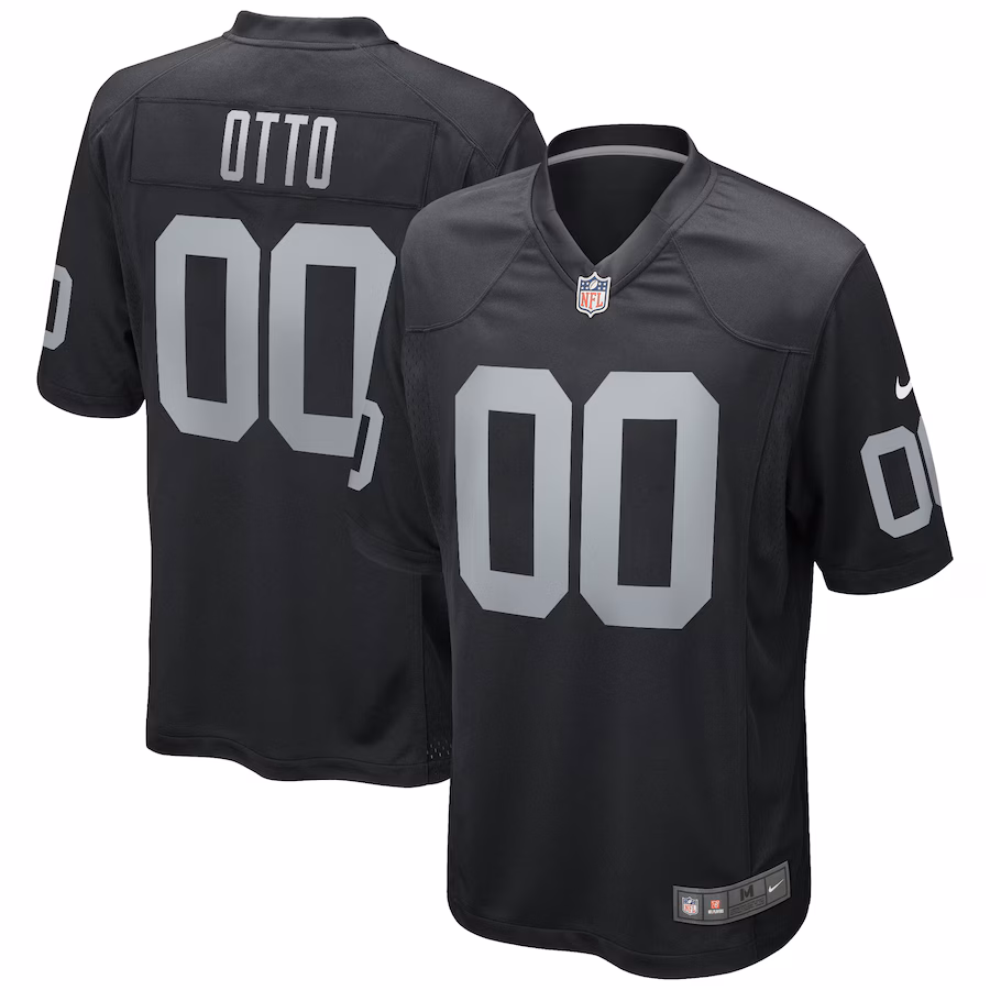 Men's Las Vegas Raiders Jim Otto Nike Black Game Retired Player Jersey - Jersey