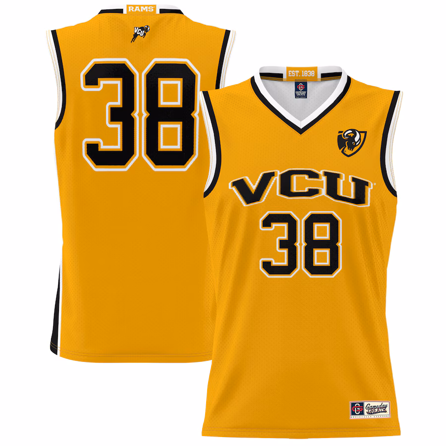 #38 VCU Rams GameDay Greats Unisex Lightweight Basketball Jersey - Gold - Jersey
