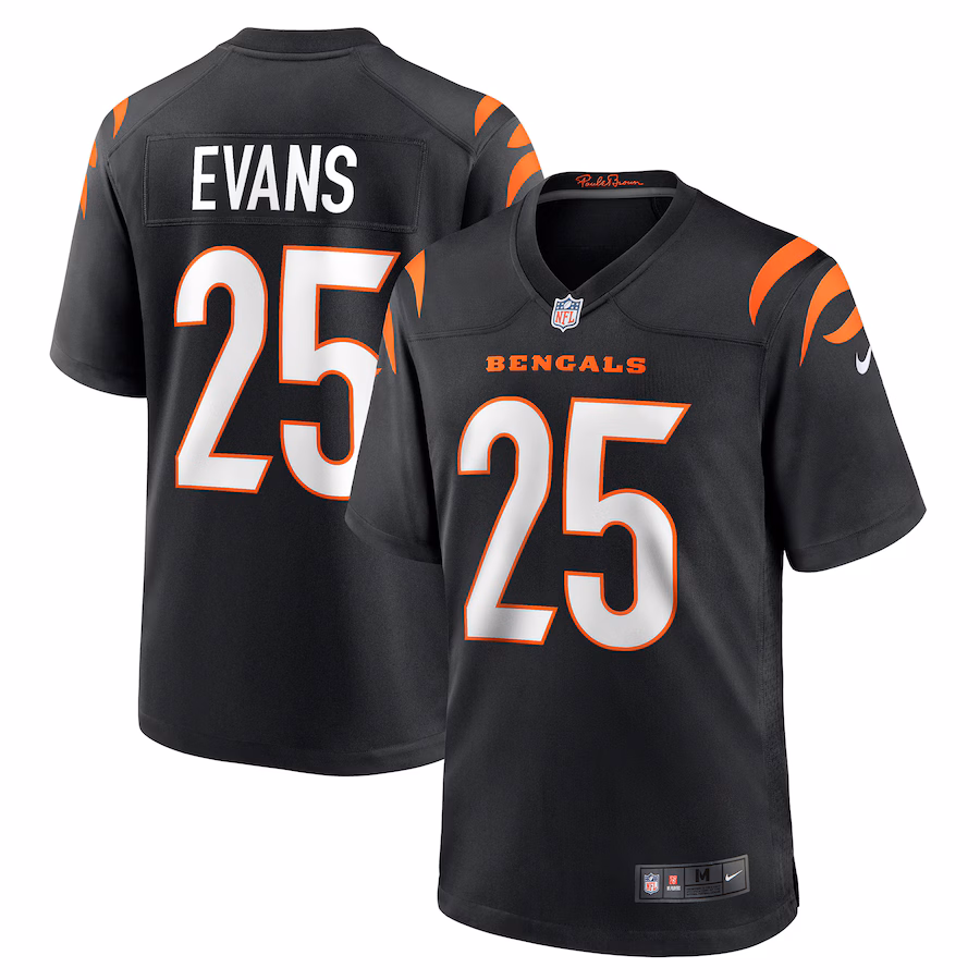 Men's Cincinnati Bengals Chris Evans Nike Black Game Jersey - Jersey