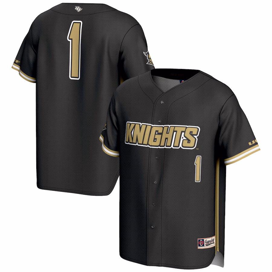 Men's GameDay Greats #1 Black UCF Knights Lightweight Baseball Jersey - Jersey