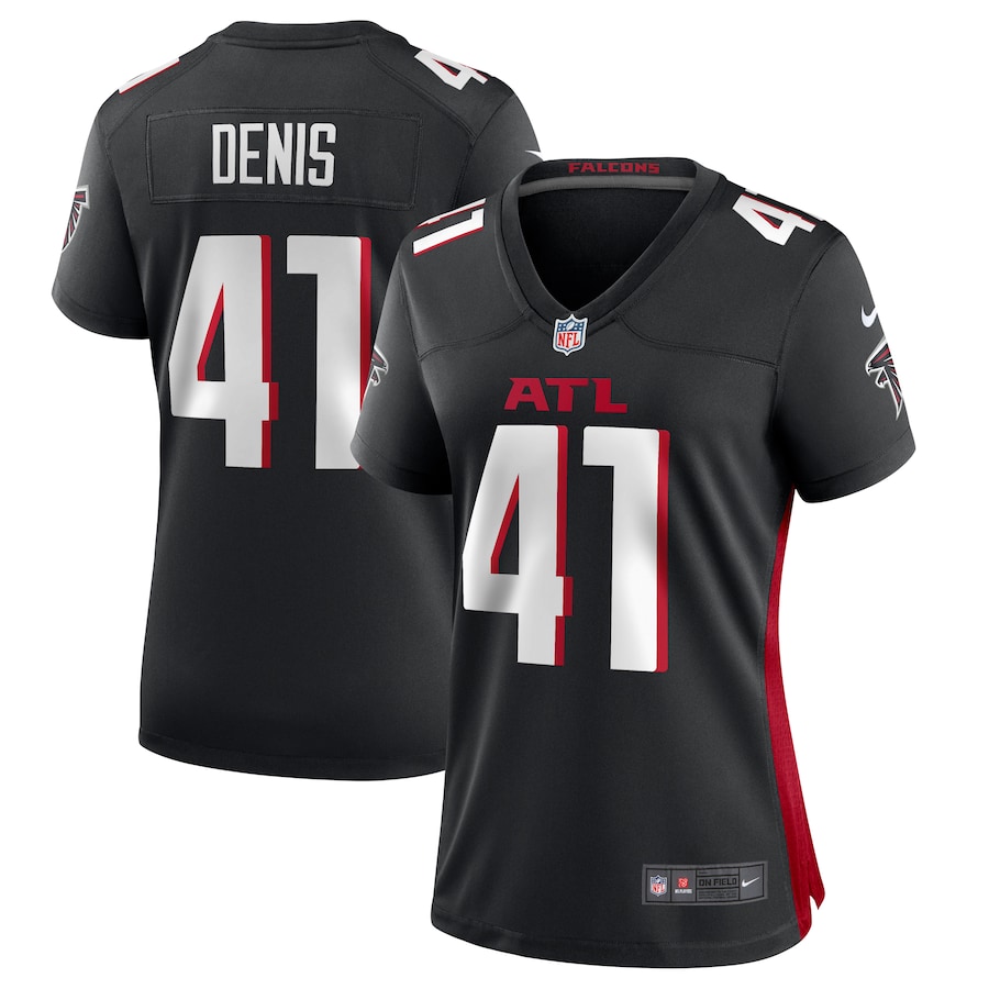 Women's Atlanta Falcons Lukas Denis Nike  Black  Game Jersey - Jersey