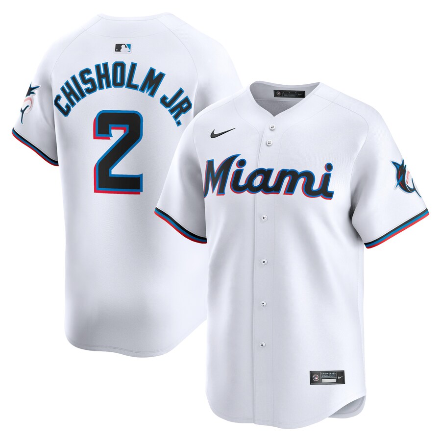 Youth Miami Marlins Jazz Chisholm Jr. Nike White Home Limited Player Jersey - Jersey