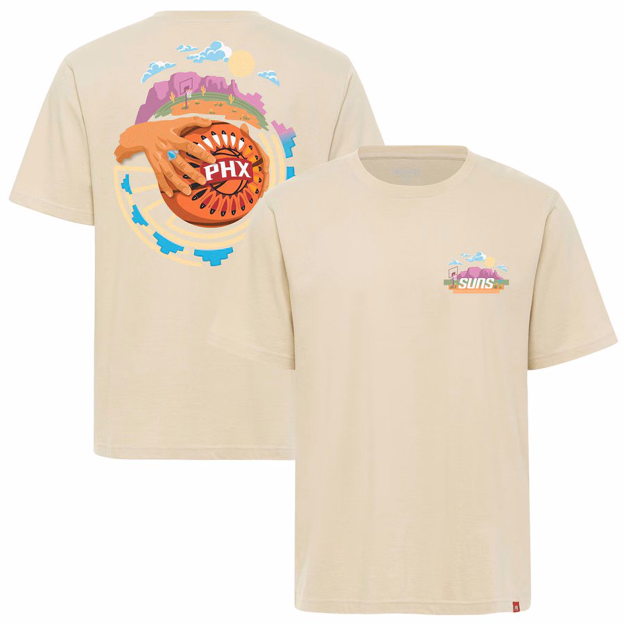 Unisex Phoenix Suns  Sportiqe Cream The Land Artist Series Duke Premium T-Shirt - Jersey