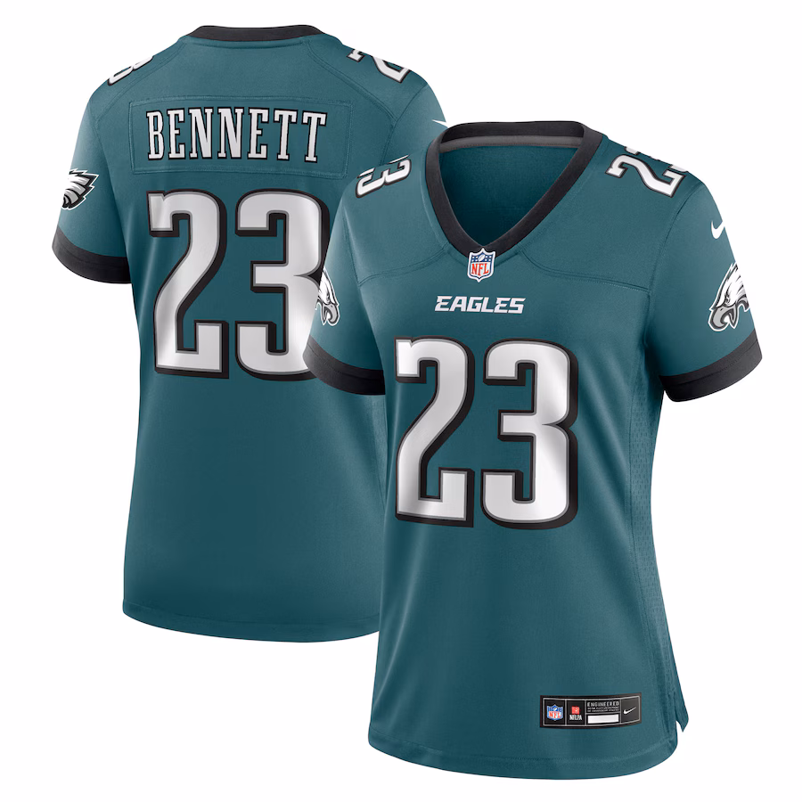 Women's Philadelphia Eagles Jakorian Bennett Nike Midnight Green Team Game Jersey - Jersey