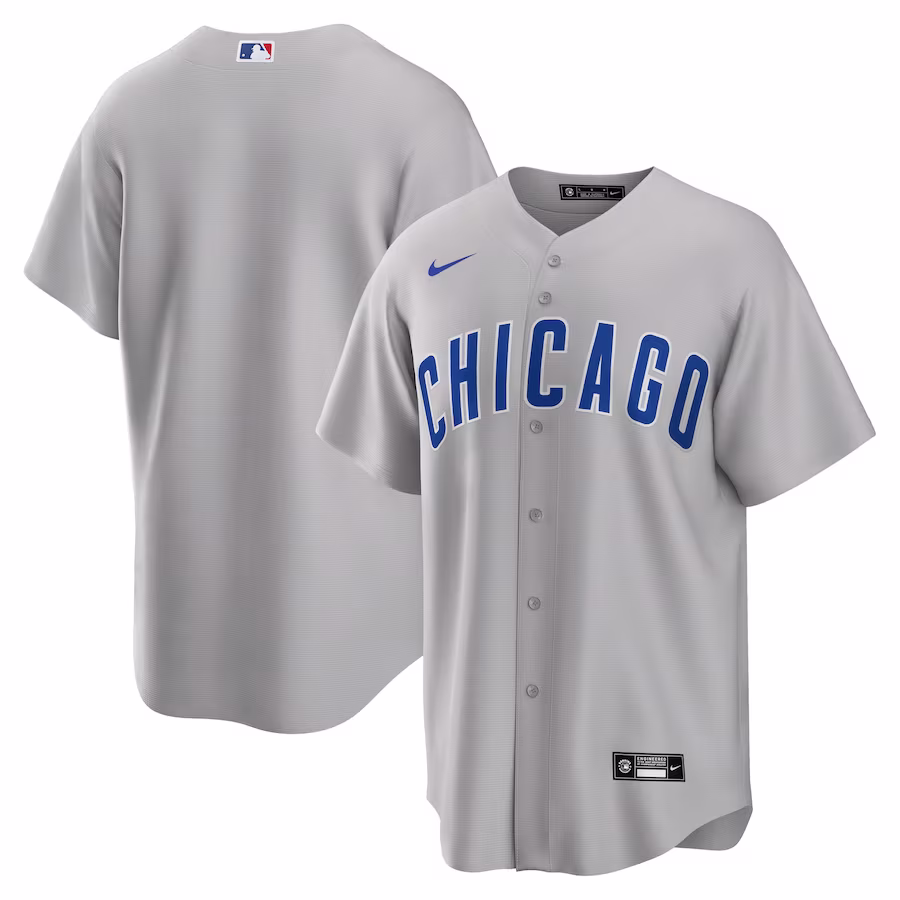 Men's Chicago Cubs Nike Gray Road Replica Team Jersey - Jersey