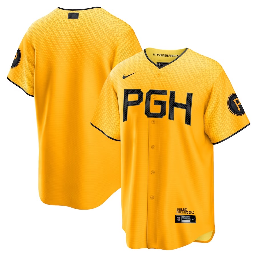 Men's Pittsburgh Pirates  Nike Gold City Connect Replica Jersey - Jersey