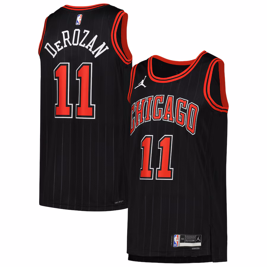 Unisex Chicago Bulls DeMar DeRozan Jordan Brand Black Swingman Jersey - Statement Edition - Jersey