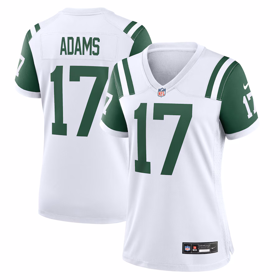 Women's New York Jets Davante Adams Nike White Classic Alternate Game Jersey - Jersey