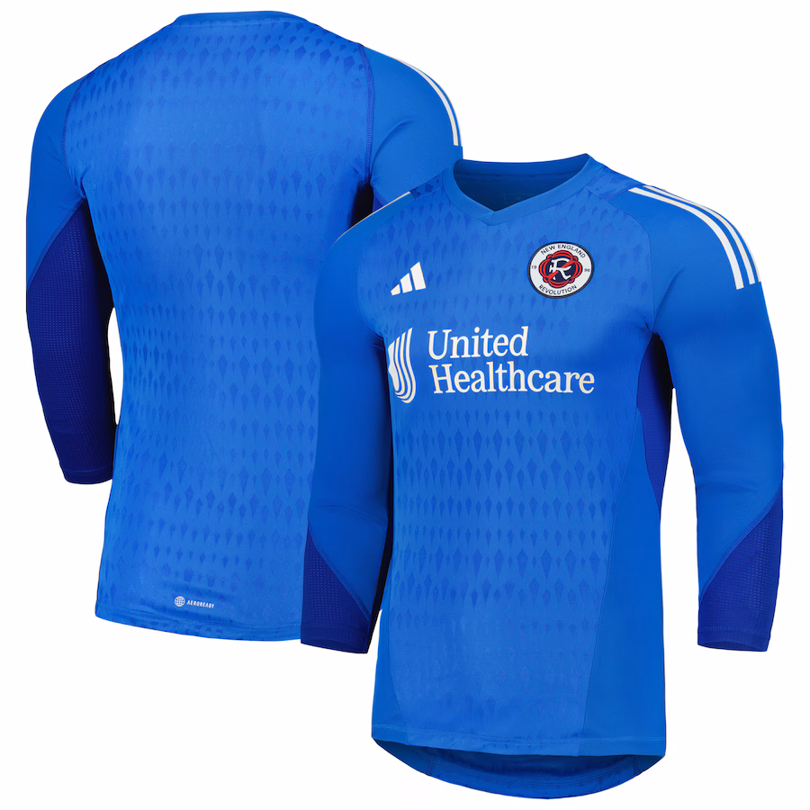 Men's New England Revolution adidas Blue 2023 Goalkeeper Long Sleeve Replica Jersey - Jersey