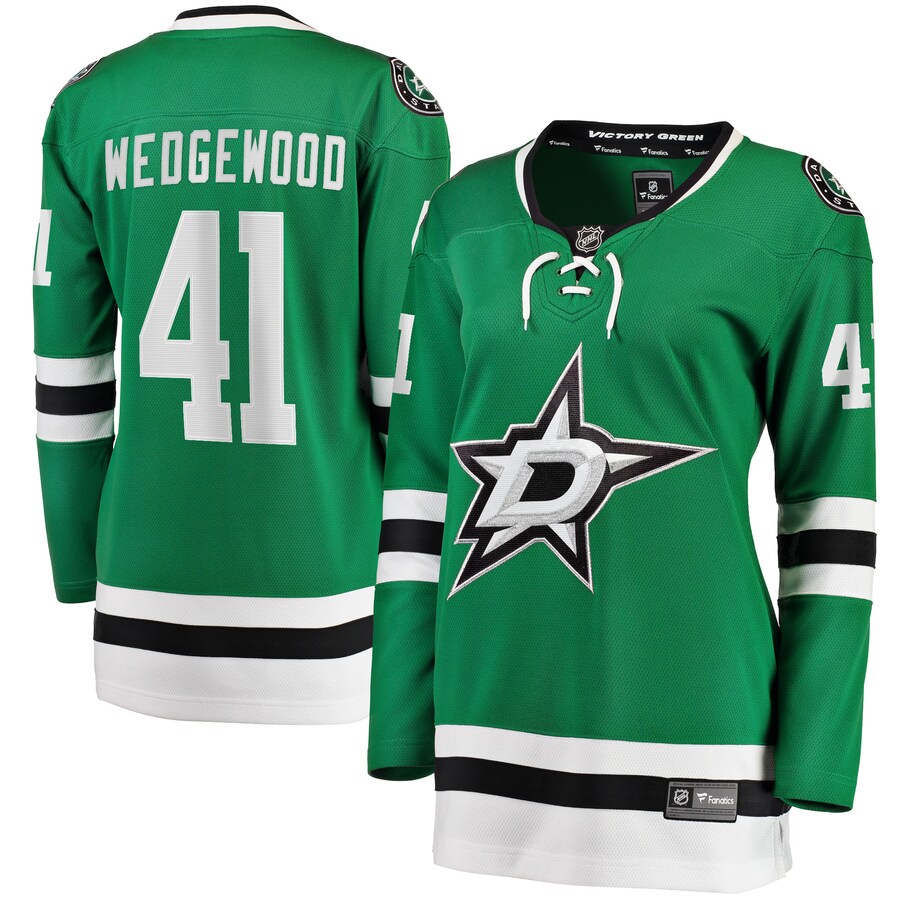 Women's Dallas Stars Scott Wedgewood Fanatics Branded Kelly Green Home Breakaway Player Jersey - Jersey